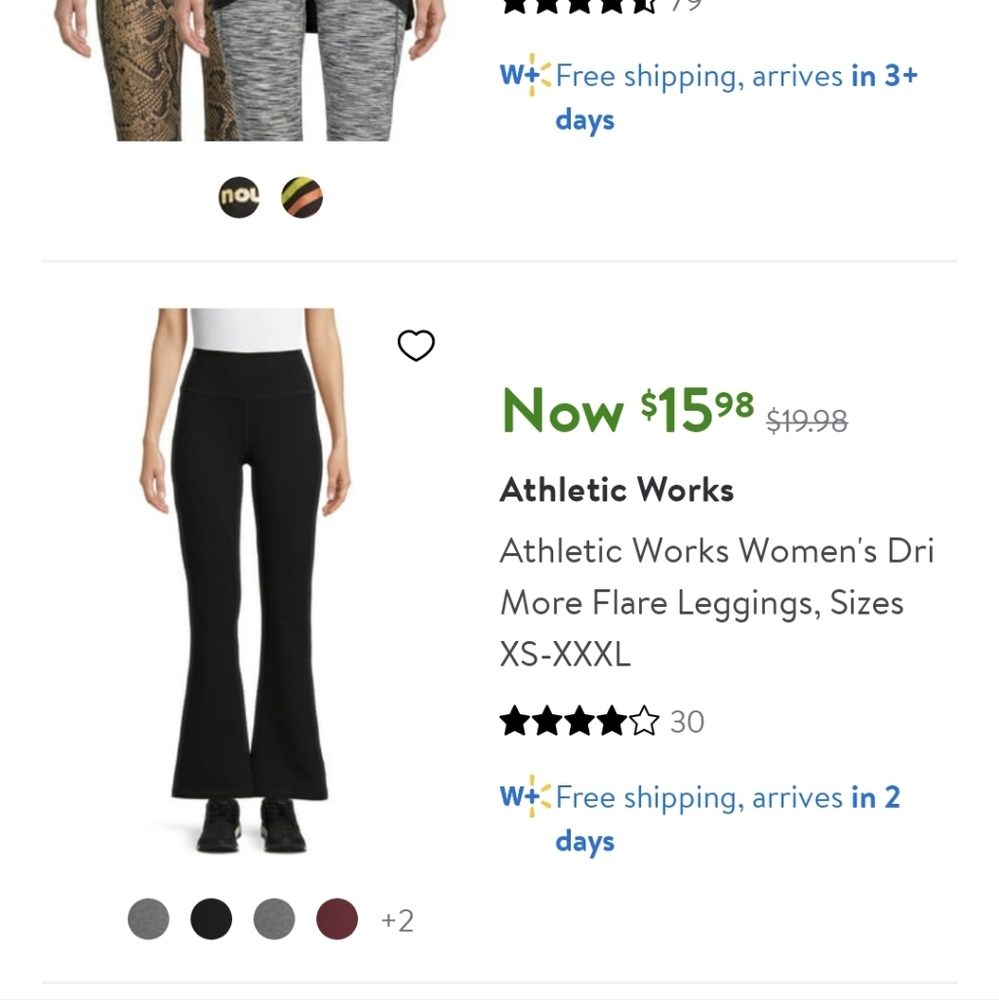 Athletic Works Dri-weave flare knit pants. Pair of pants for sale.